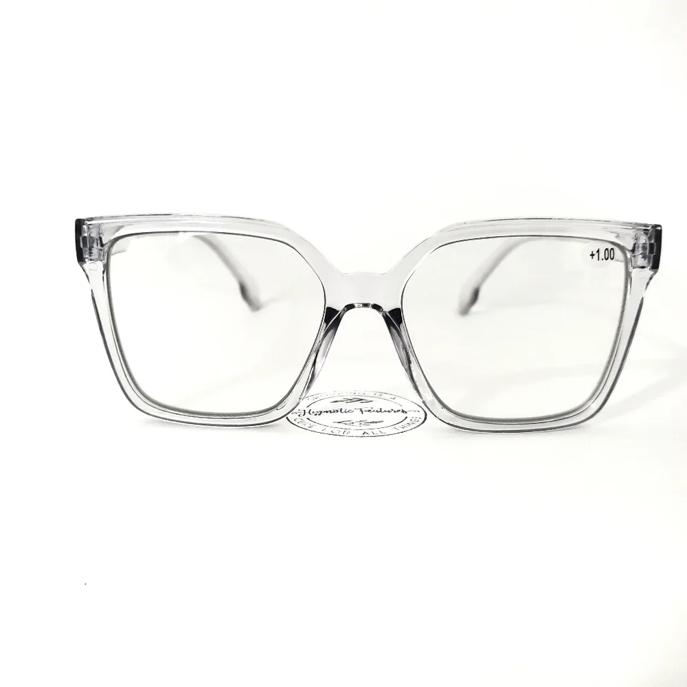 NEW Grey Oversize Fashion Transitional Reading (1.00) Glasses